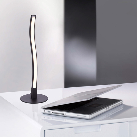 LED-Tischlampe Wave mit Schalter schwarz