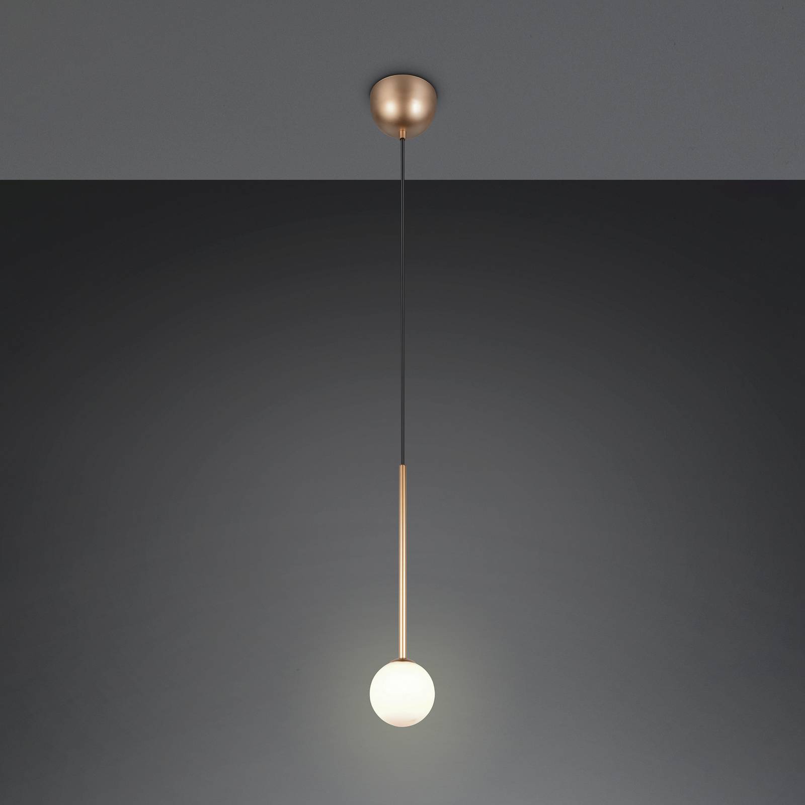 Trio Lighting Hanglamp Firano, goudkleurig, Ø 12 cm, metaal