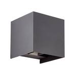LED outdoor wall light Hilly, height 10 cm, dark grey, metal