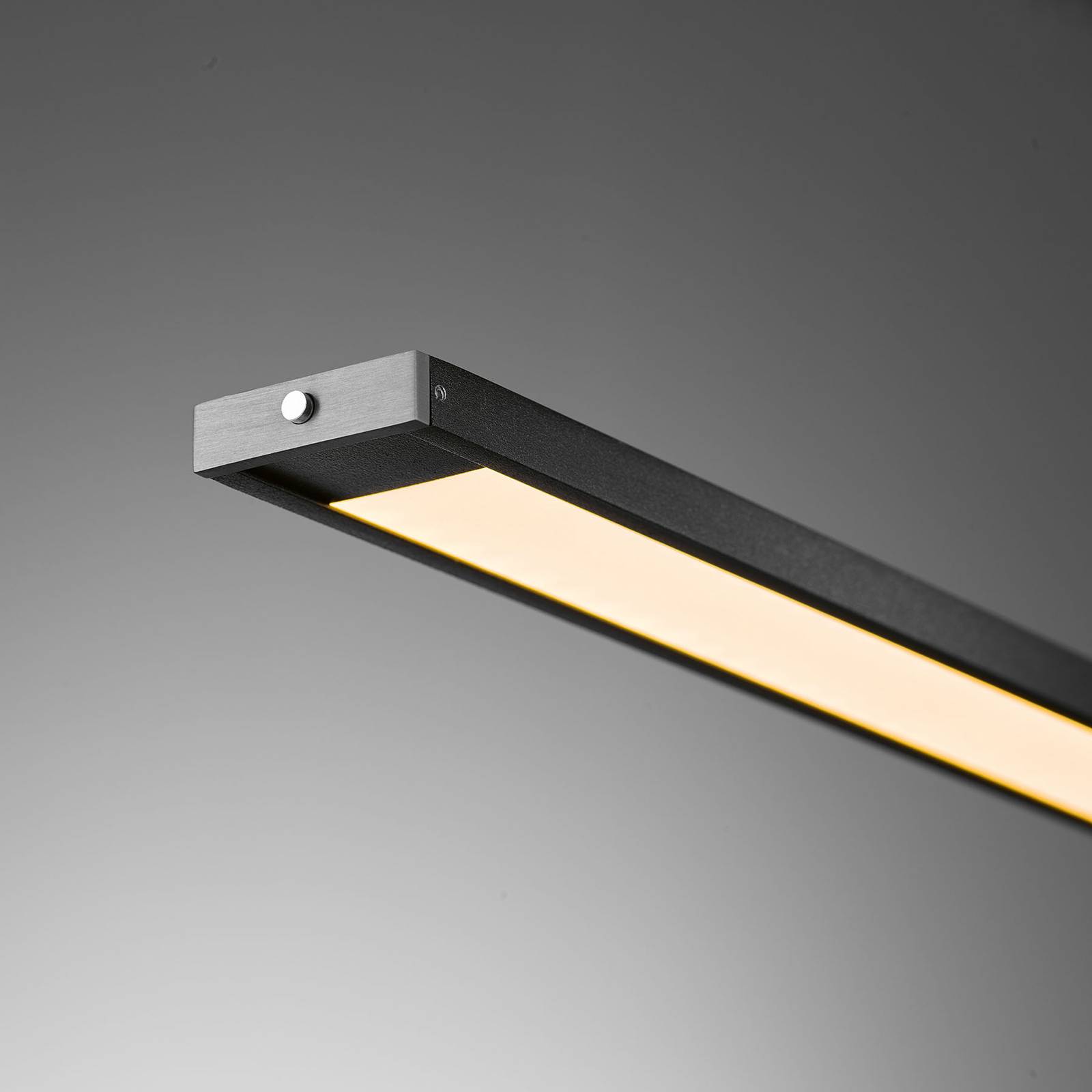 Lampa wisząca LED Metz TW, CCT, długość 120 cm, czarna