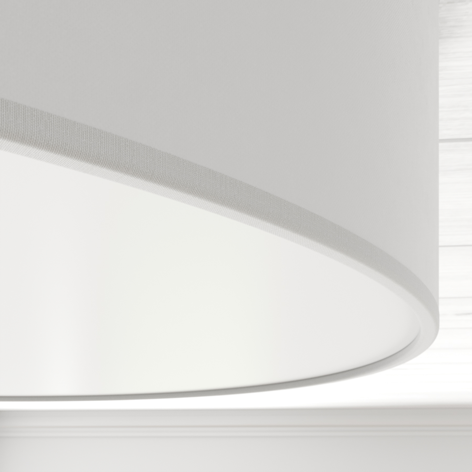 Taklampe Cassy med blende, hvit, Ø 58 cm