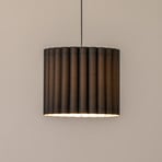 Hängeleuchte Aria, schwarz, Microfaser, E27