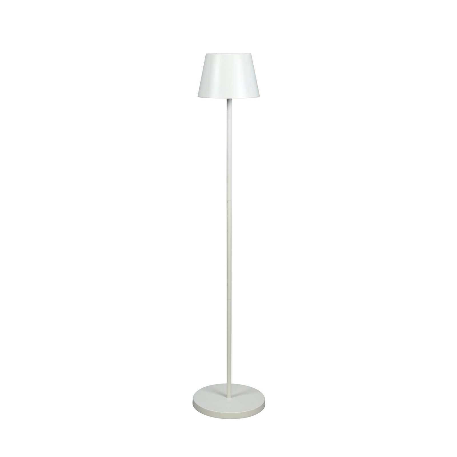 LED-akku-gulvlampe Pomezia, hvit, 124 cm, IP54, USB LED-akku-gulvlampe Pomezia, hvit, 124 cm, IP54, USB