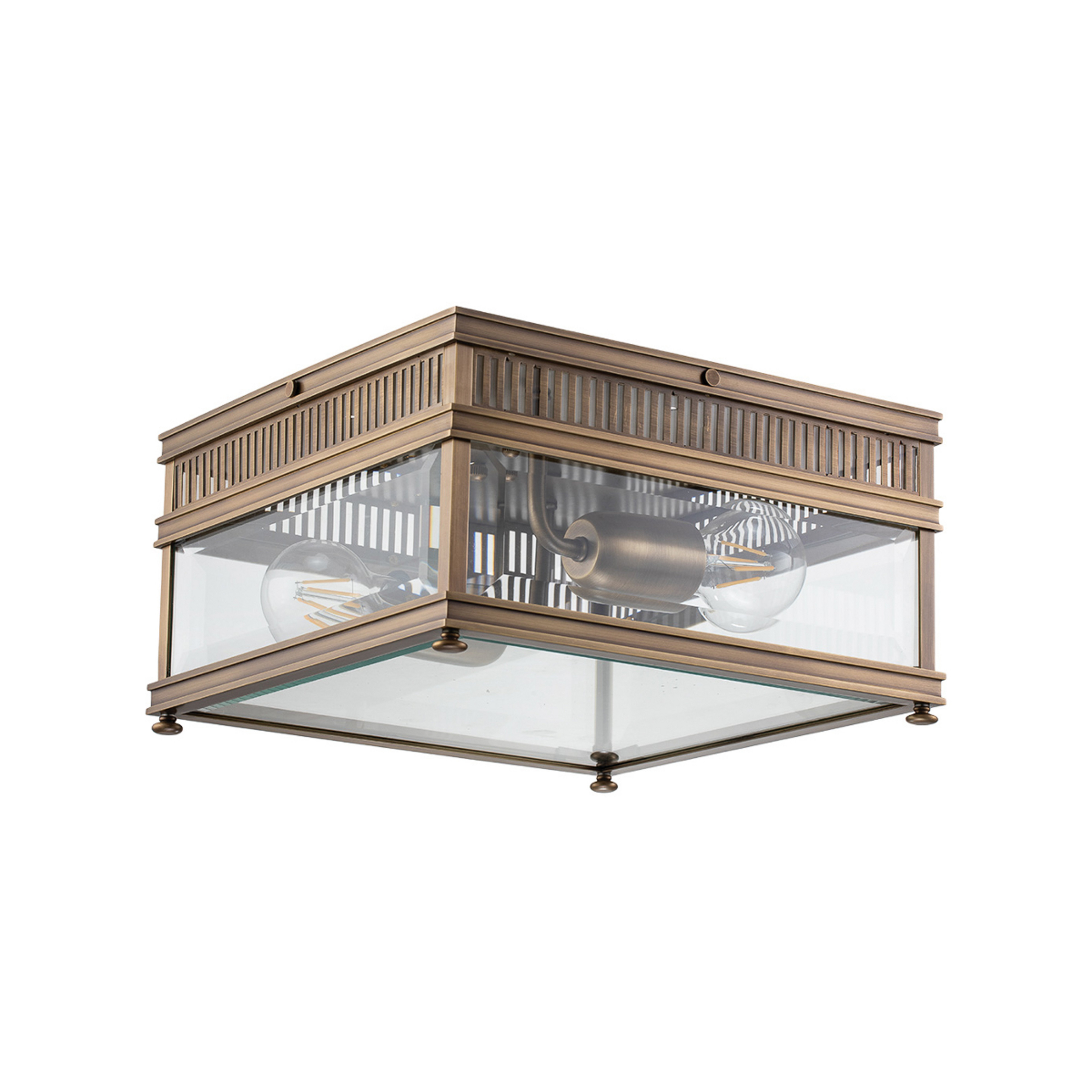 Plafonnier Holborn, angulaire bronze foncé