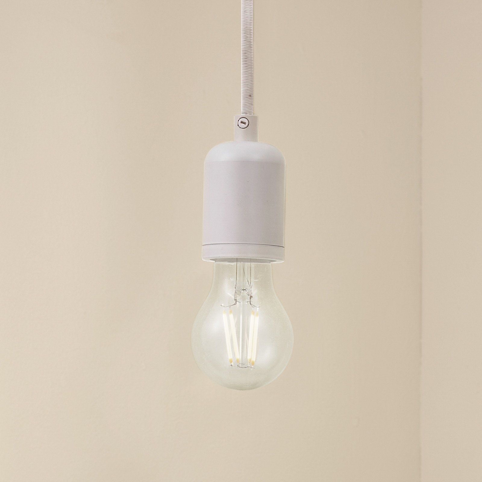 Lampă suspendată Lindby Hattie alb Ø 47 cm metal E27 - Camera de zi / sufragerie - Modern - Aluminiu