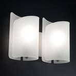 Wandlamp Papiro, 2-lamps, gesatineerd