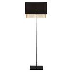 Fringe floor lamp with fabric lampshade