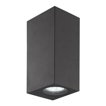 Prios Tetje Außenwandleuchte schwarz eckig 16 cm