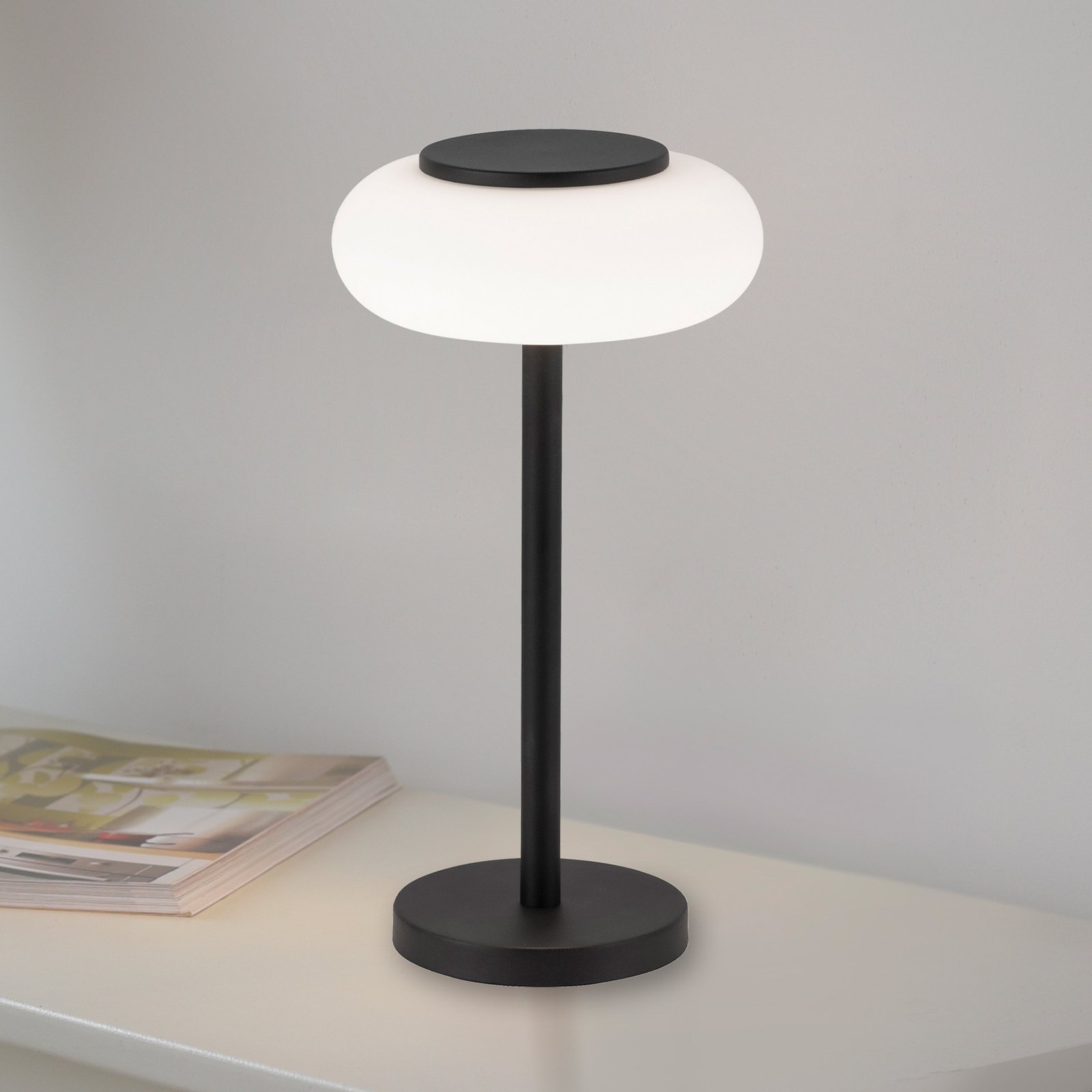 Paul Neuhaus Q-ETIENNE lámpara de mesa LED, negro