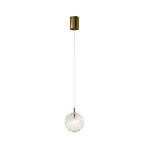 Maytoni Suspension Frozen, Ø 13 cm, transparent / laiton, verre