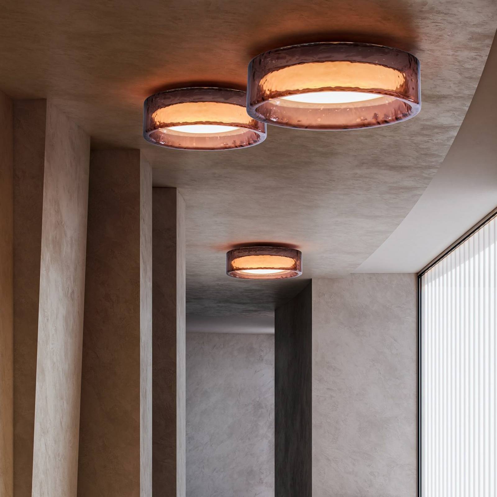 MARSET LED-Deckenlampe Ringo, Ø 70 cm, rosé Kunststoff, CCT günstig online kaufen