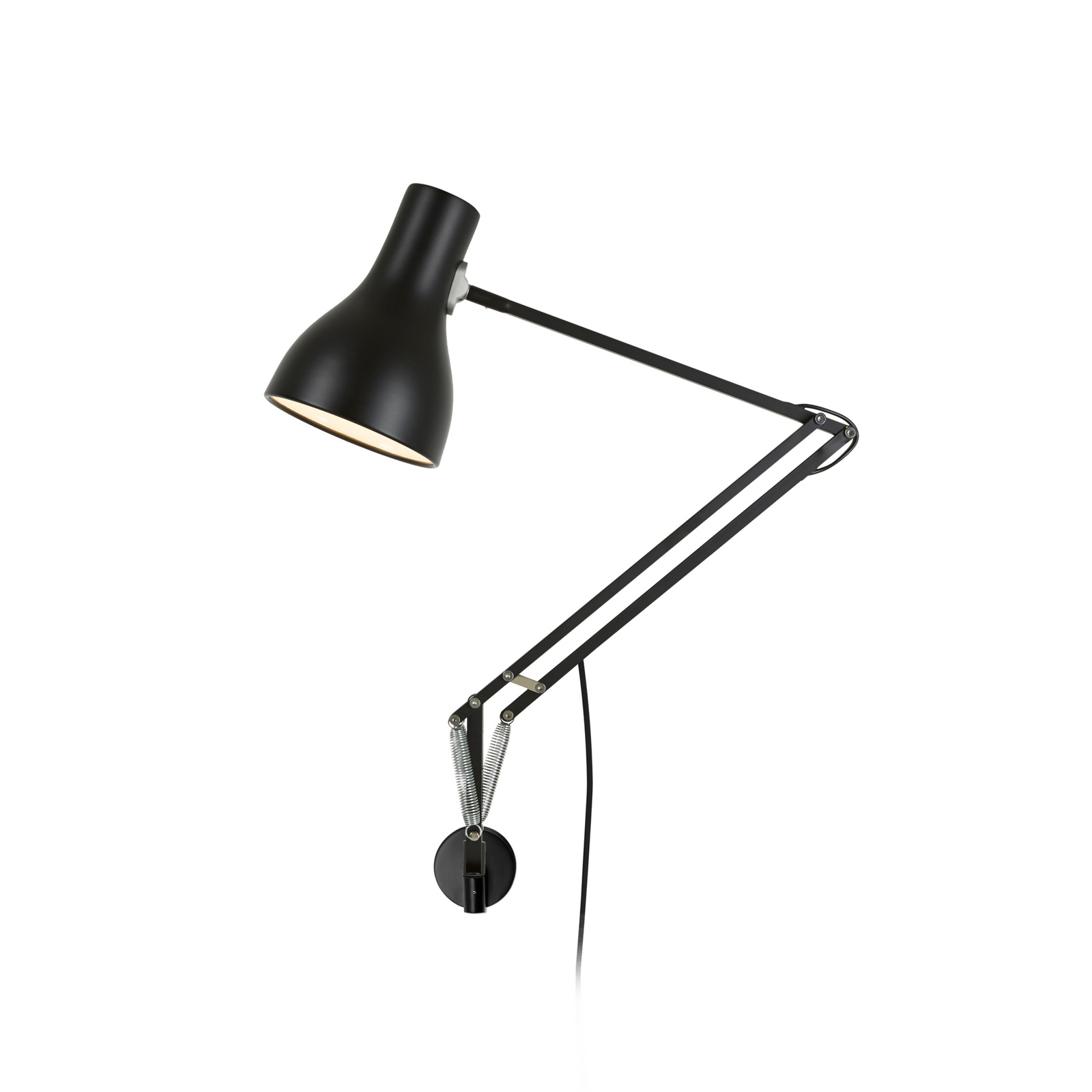 Lâmpada de parede tipo 75, preta, ajustável - Anglepoise