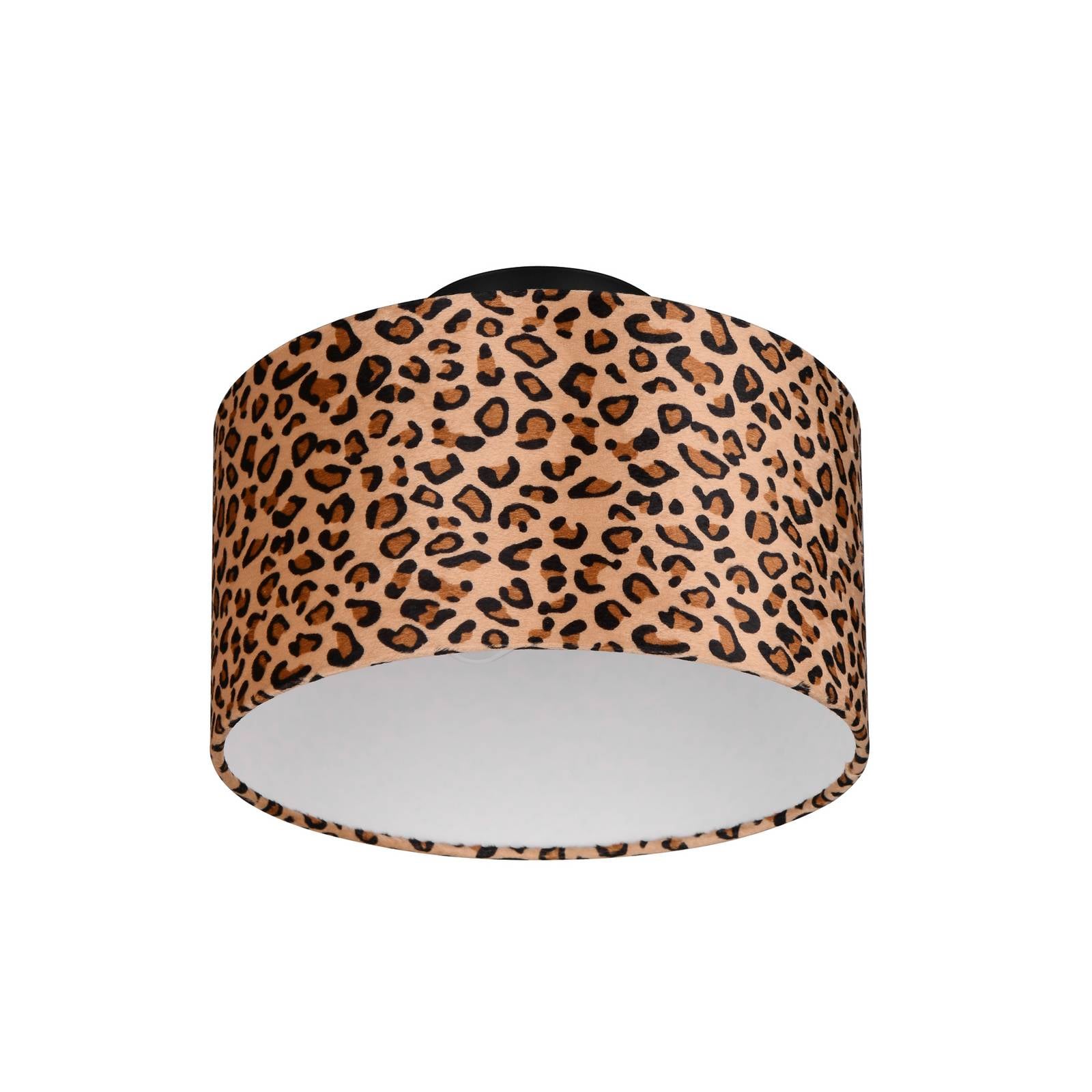 Deckenlampe Pardina, braun gescheckt/schwarz, Ø 30 cm Metall