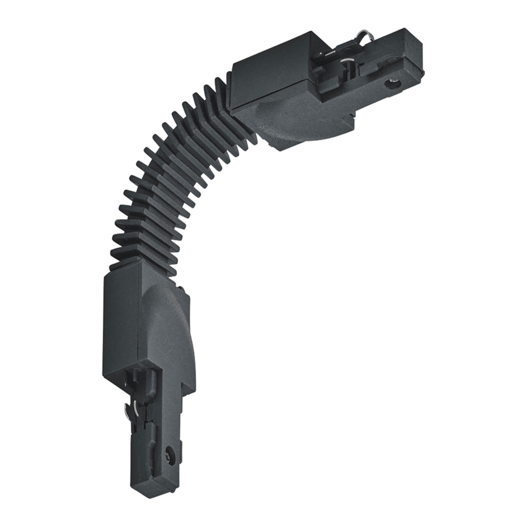 Trio Lighting Flex connector DUOline 2-circuit system, black, plastic, L: 33.5 cm, W: 3 cm, H: 2 cm