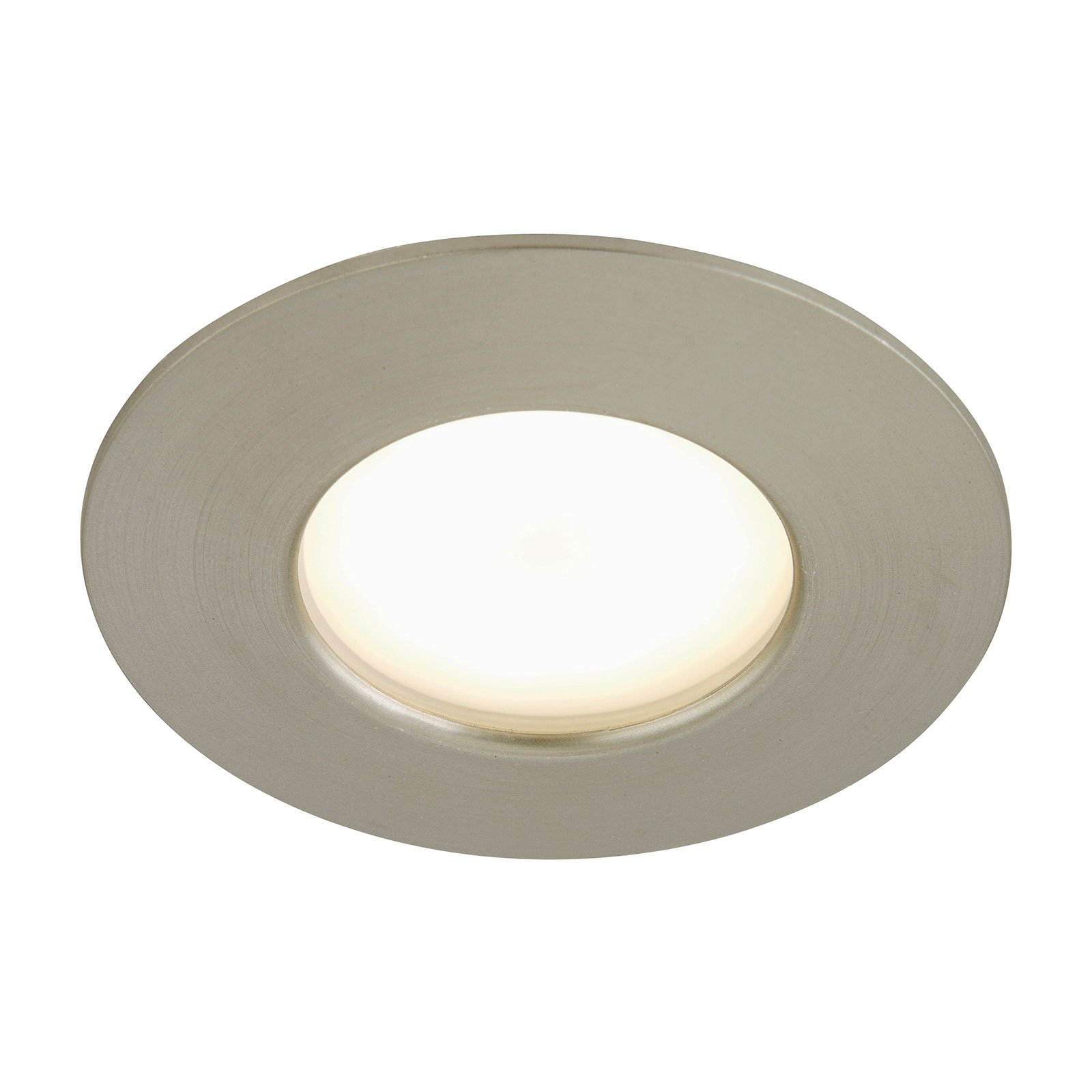 Brilonger Outdoor LED recessed light Till, matt nickel, plastic, 5 W, energy efficiency: A+, H: 2.8 cm