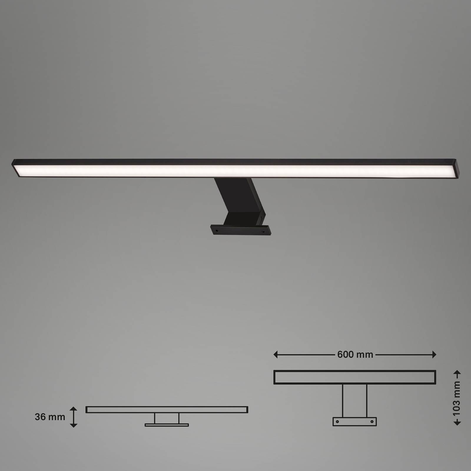 Oświetlenie lustra LED Dun Brilo, IP44, szerokość 60 cm