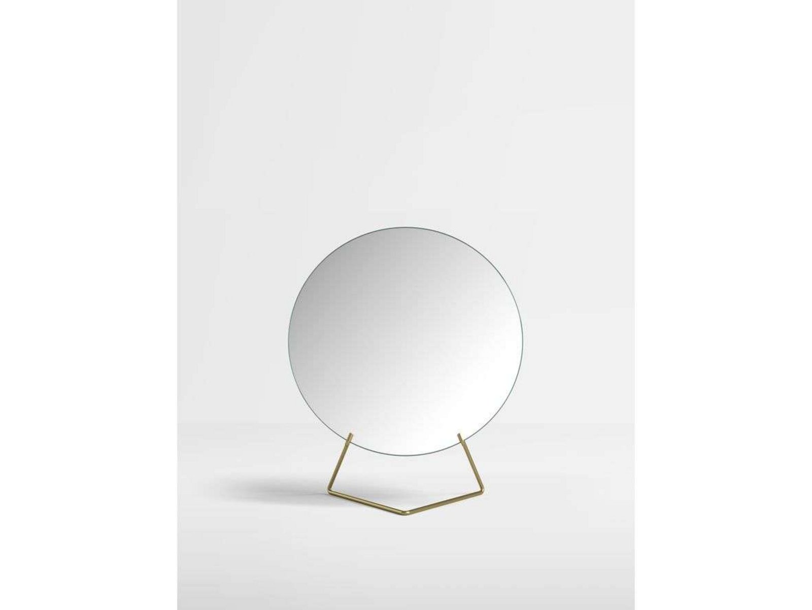 Standing Mirror Ø20 Brass - Moebe