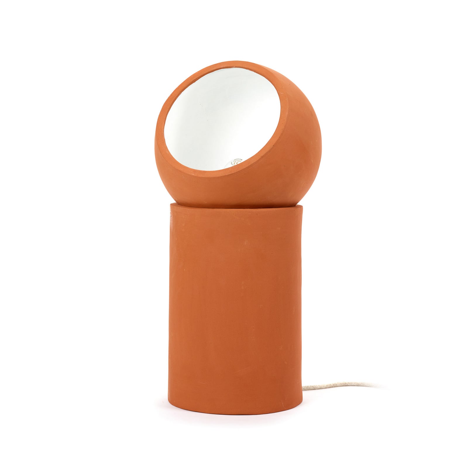 TERRA L bordlampe, terrakotta, højde 51 cm, E27 – Serax
