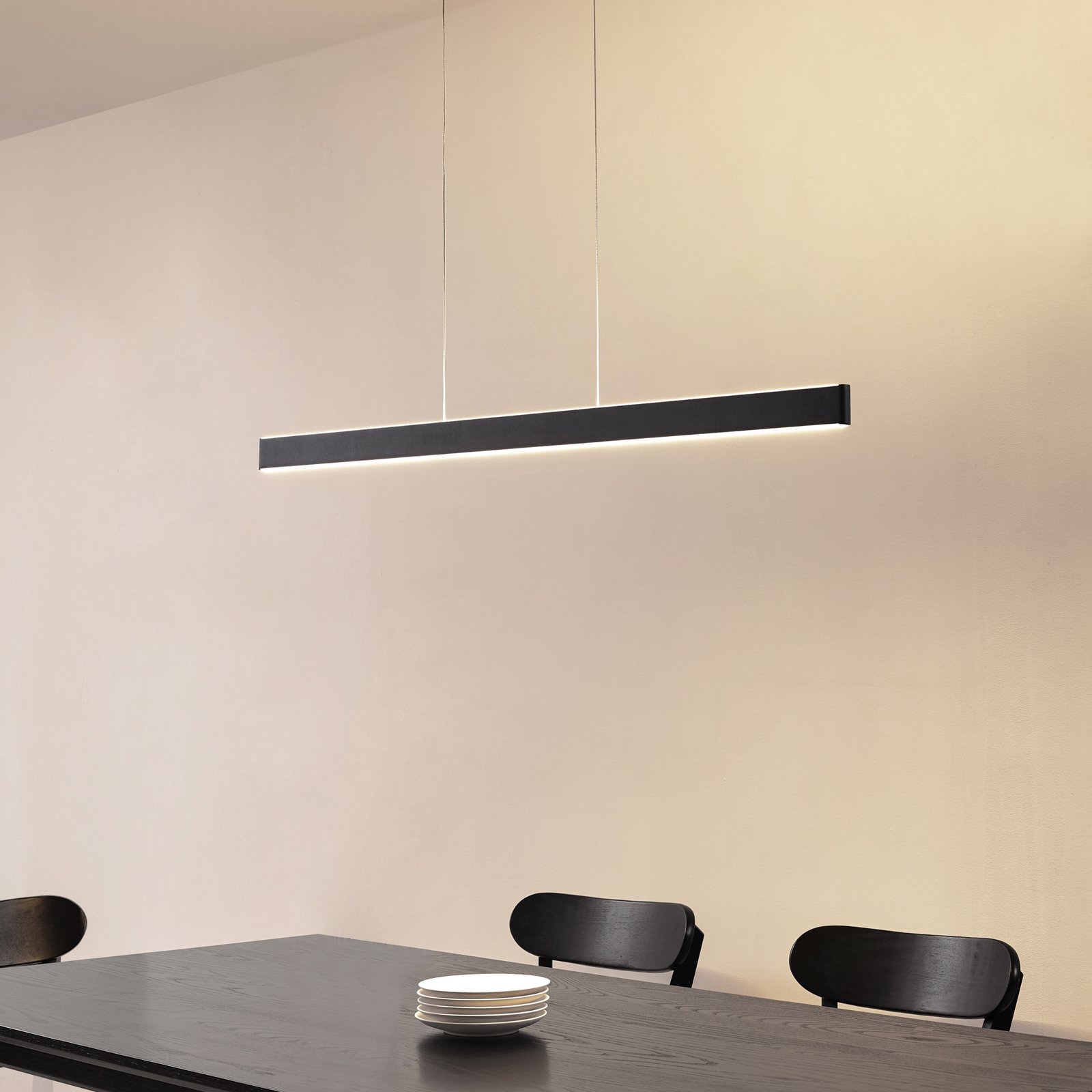 Mylosh Smart LED-riippuvalaisin, CCT, Tuya, musta - Lucande