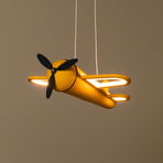 Candeeiro suspenso LED para quarto infantil Fokker, amarelo Comprimento 46 cm