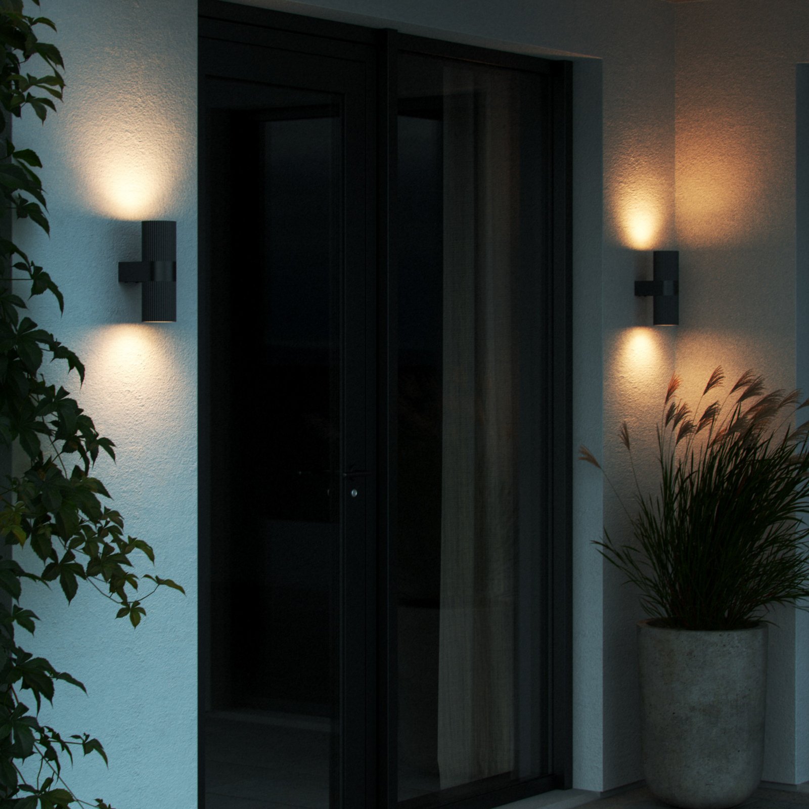 Kyklop Ripple Kültéri Fali Lámpa Black - Nordlux