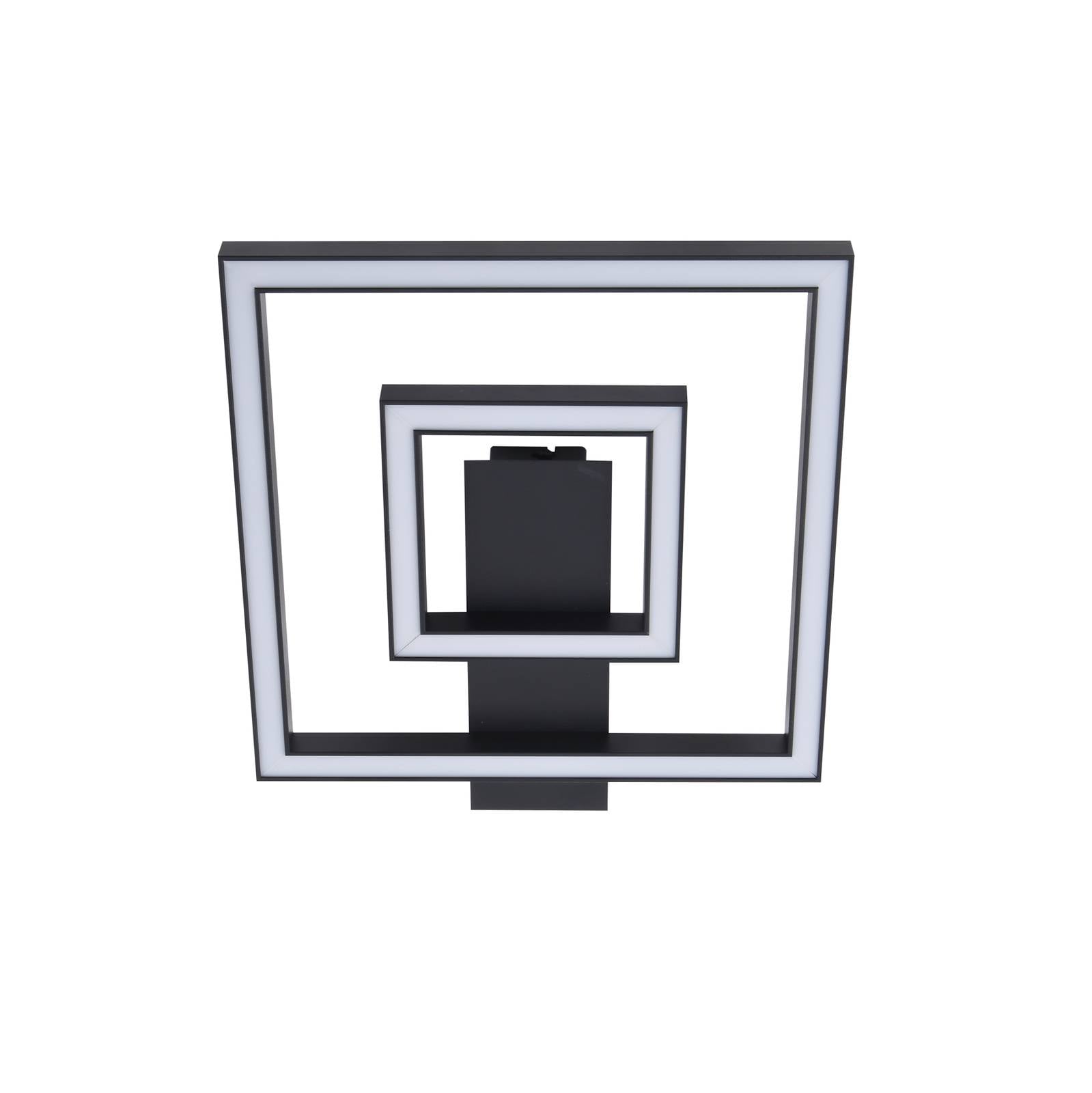 Lindby LED-Deckenleuchte Madamo, schwarz, 30 cm, 3000K, Alu