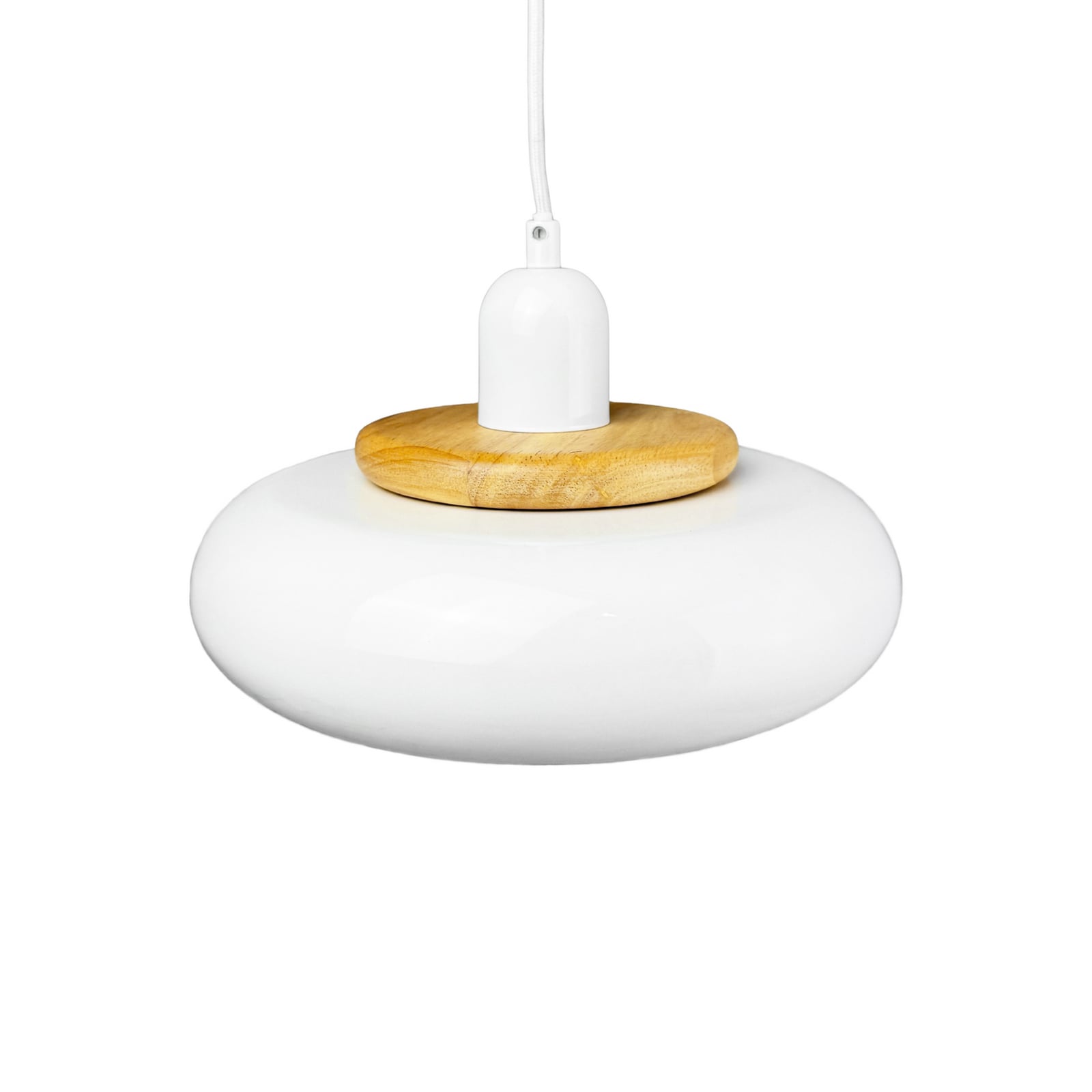 Závěsné světlo Planet Mini, bílé, kov, Ø 27 cm – Dyberg Larsen Závěsné světlo Planet Mini, bílé, kov, Ø 27 cm – Dyberg Larsen