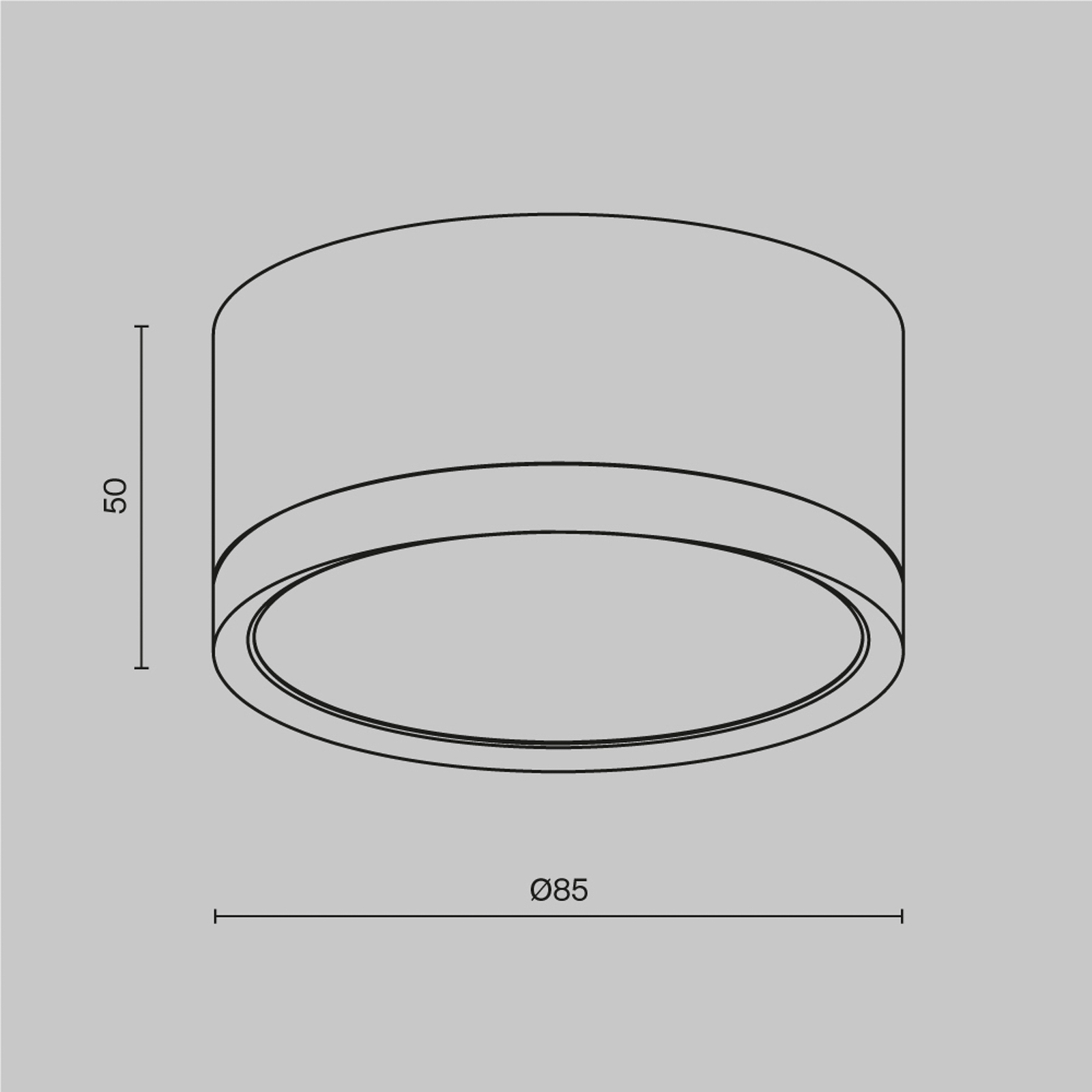 Maytoni Deckenleuchte Hoop, weiß, 1-flammig, Ø 8,5 cm