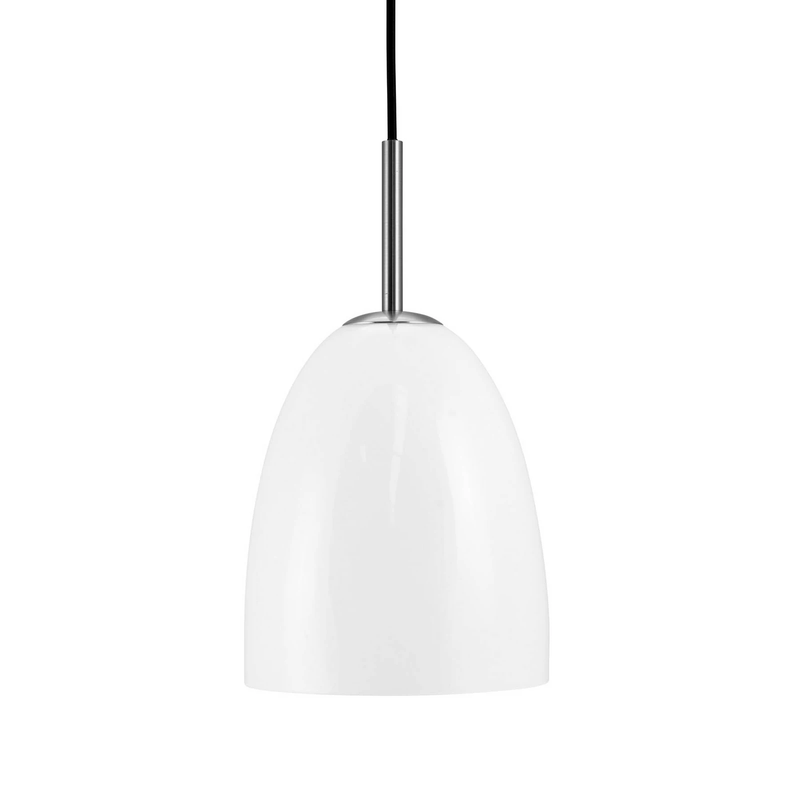 Dyberg Larsen závesná lampa Jazz, Ø 18 cm, opál/oceľ, sklo