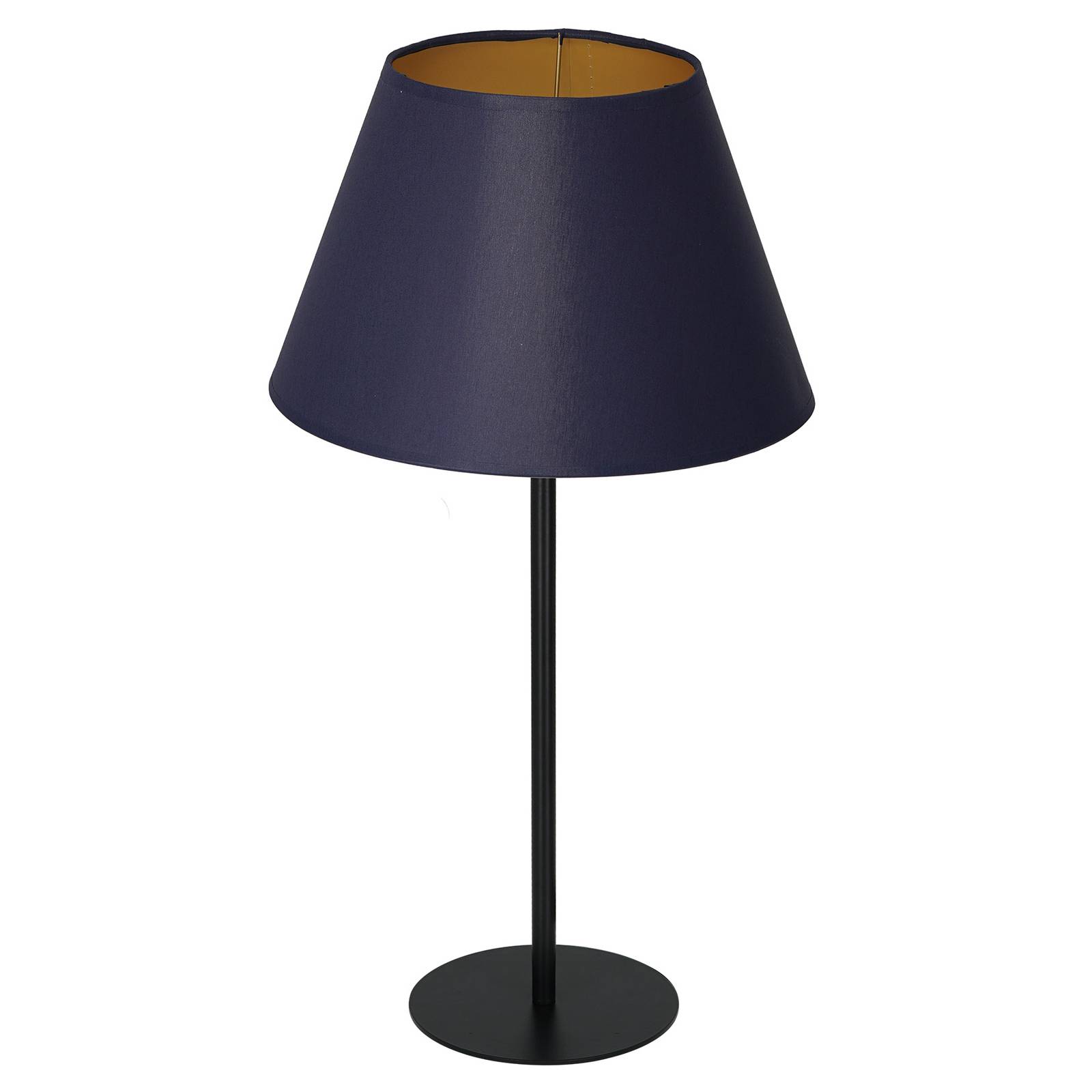 Lampe à poser Soho conique H56 cm bleu/doré