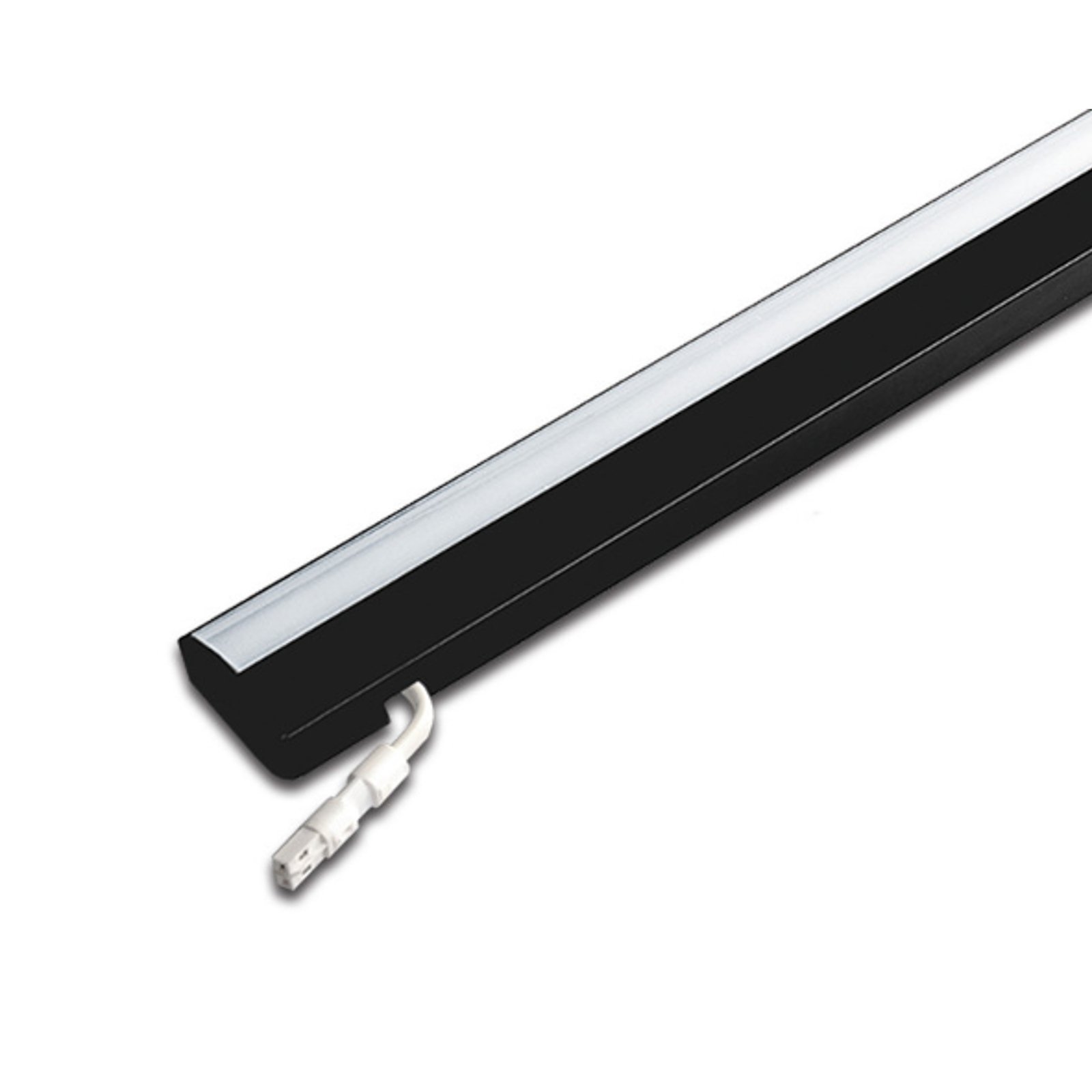 ModuLite F LED para armários inferiores, preto, 90 cm, 3.000 K, alumínio