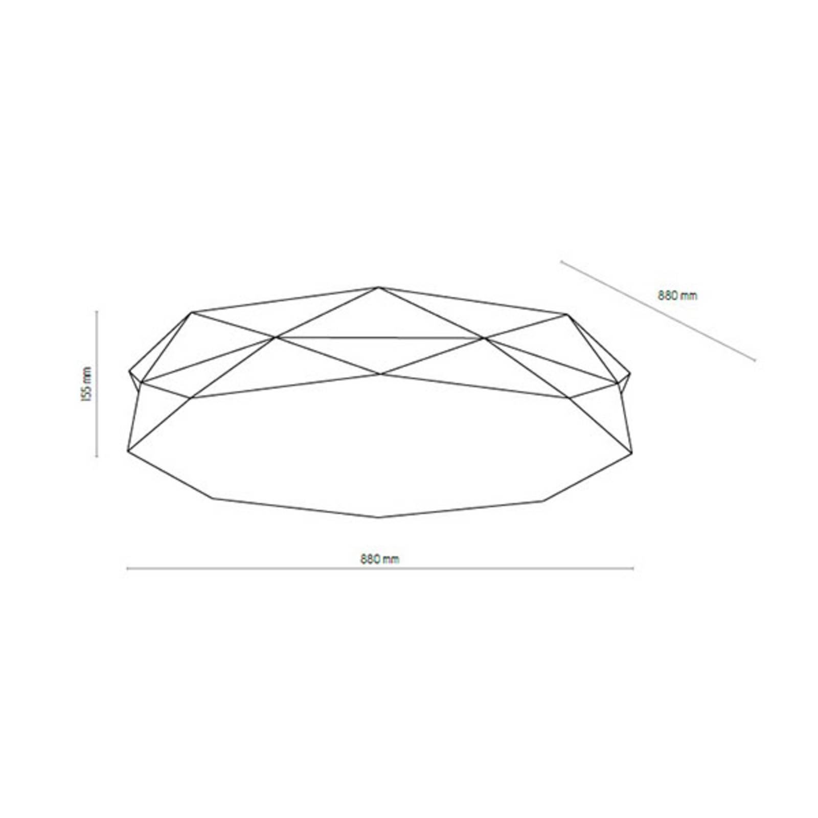 Lampa sufitowa Kantoor New, Ø 88cm, czarna