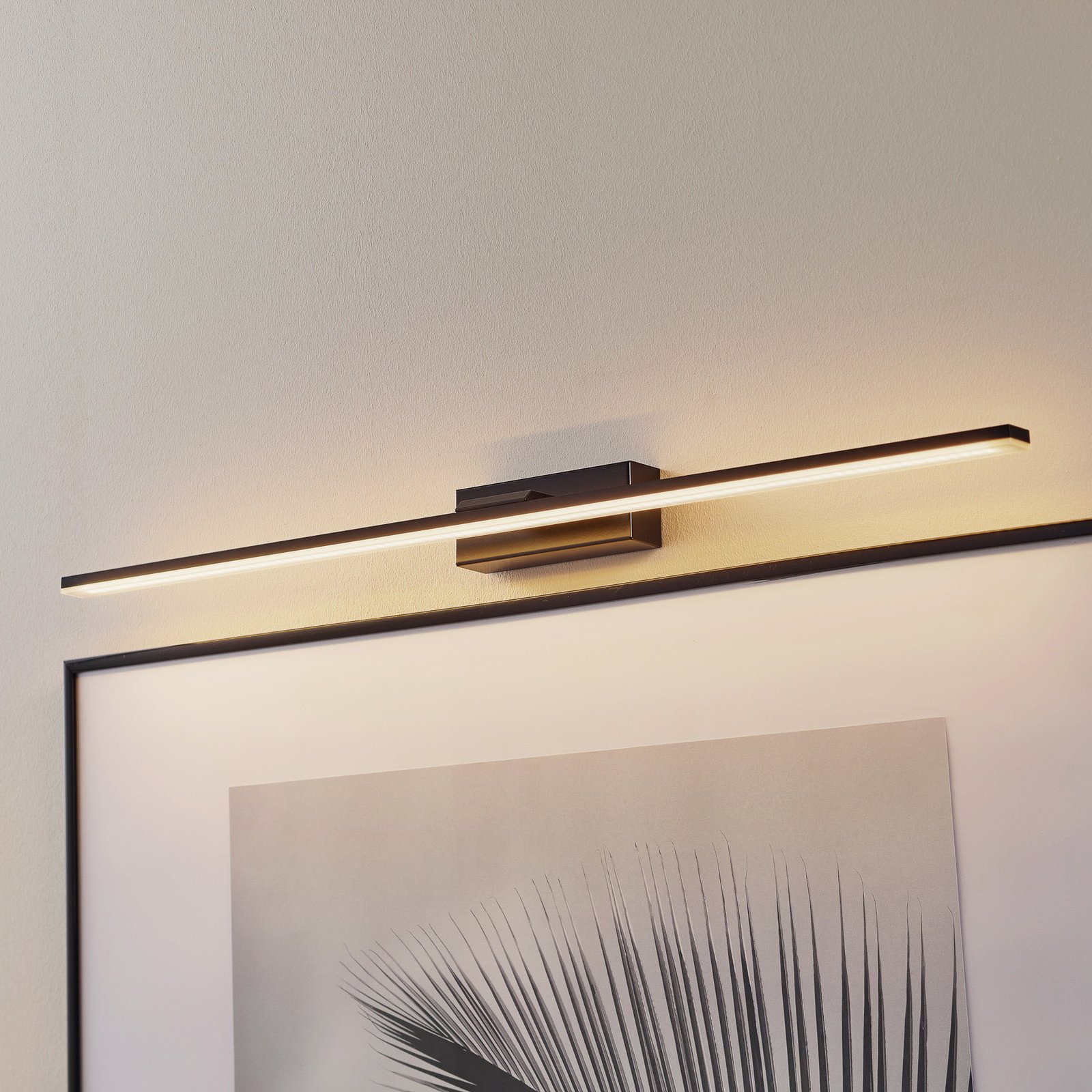 LED-vägglampa Miroir 80 cm svart 3000K