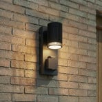 Lindby Enerio kültéri fali lámpa, fekete, csatlakozóaljzattal, GU10, IP44