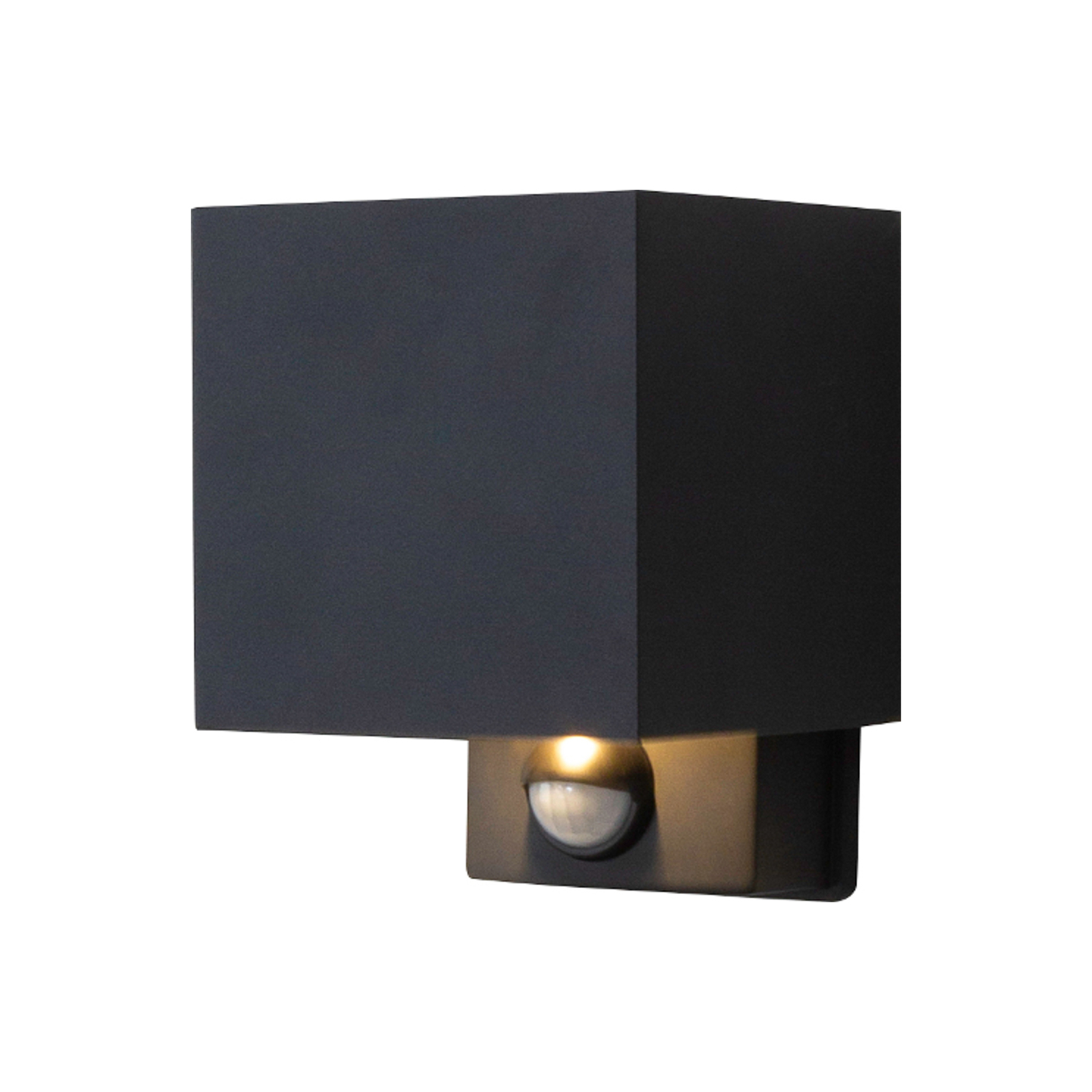 LED vanjska zidna svjetiljka Dubai, antracit, širina 10 cm, senzor