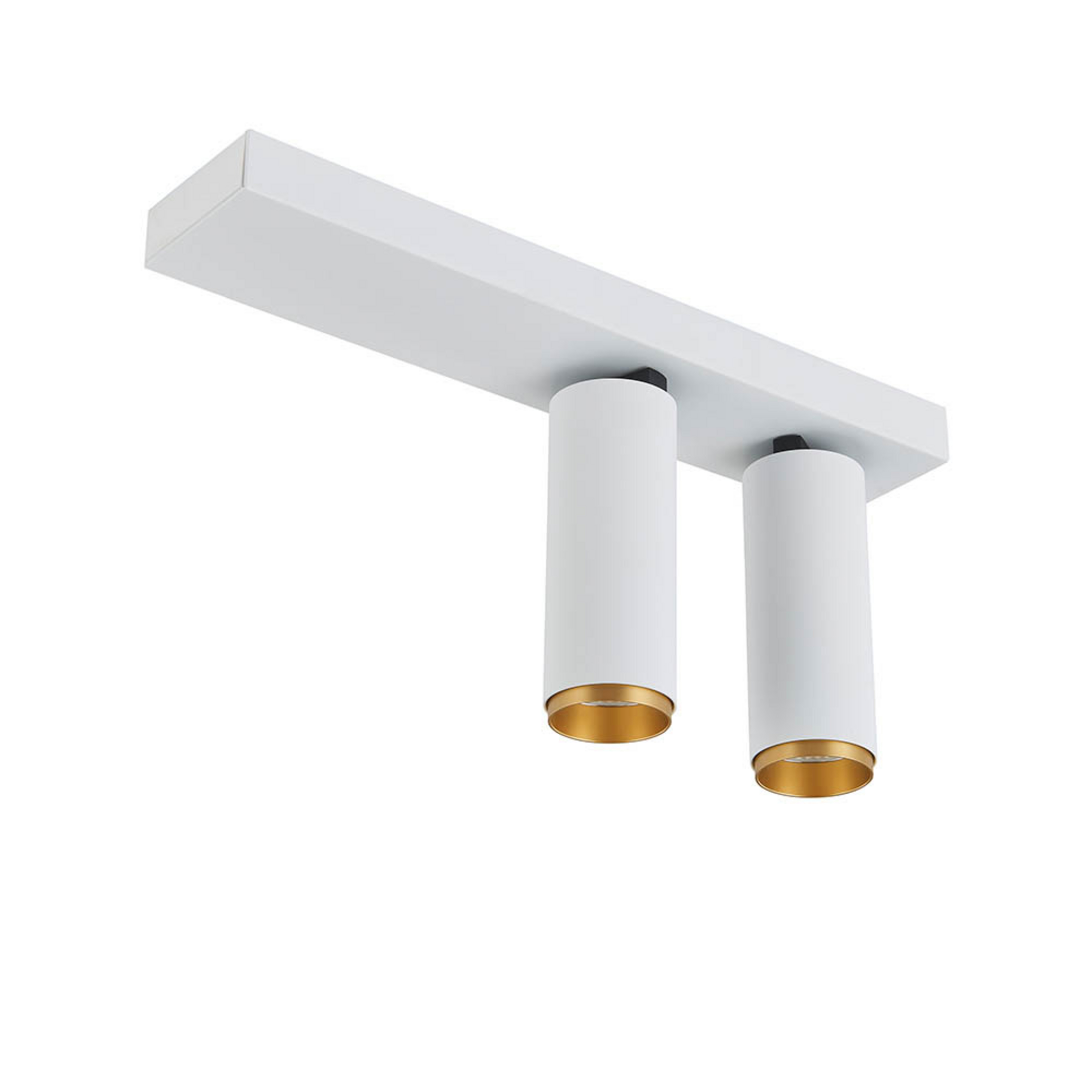 Candeeiro de teto X-Beam Double Branco/Dourado - LOOM DESIGN