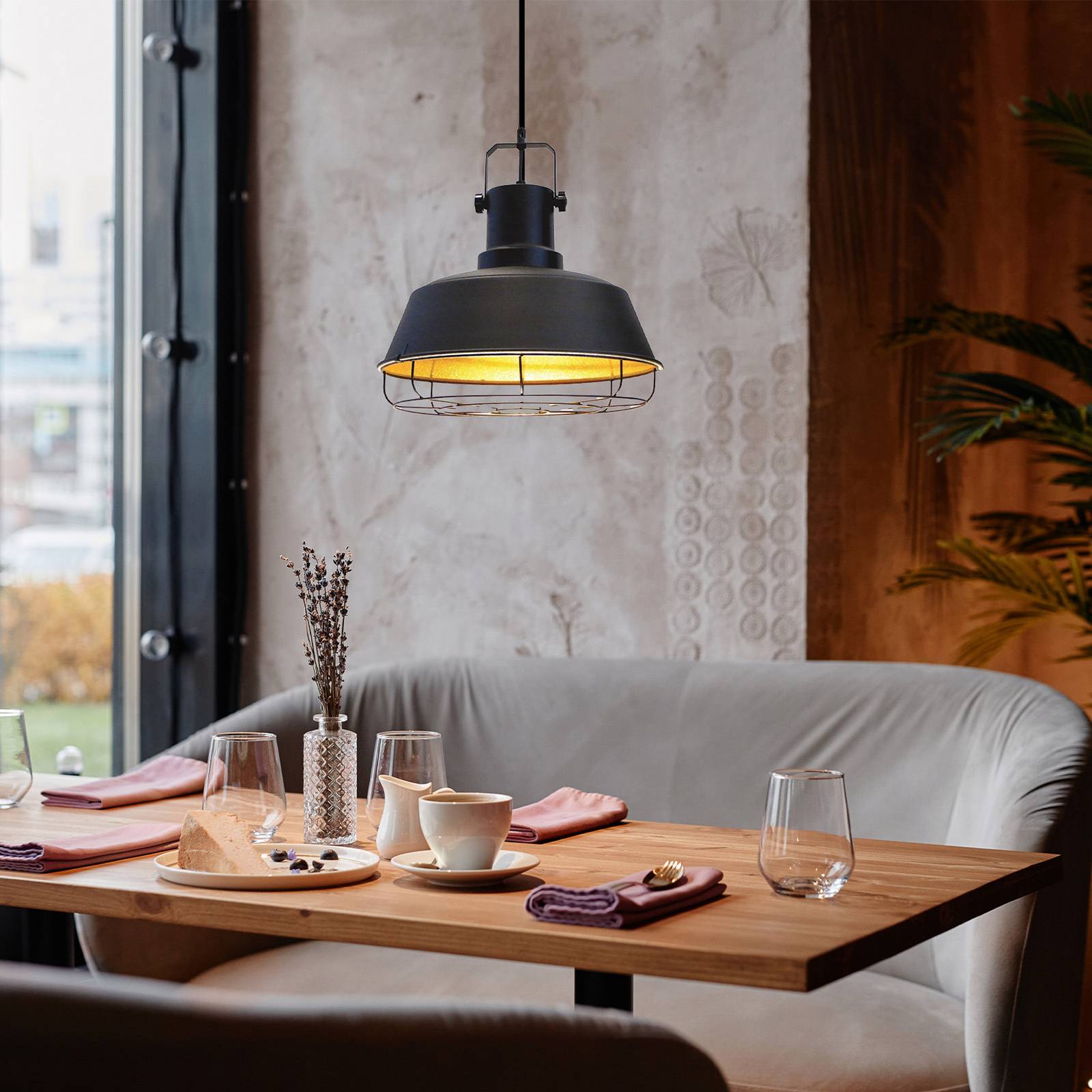 Lampa wisząca Mason, czarna, Ø 41 cm, metal, E27