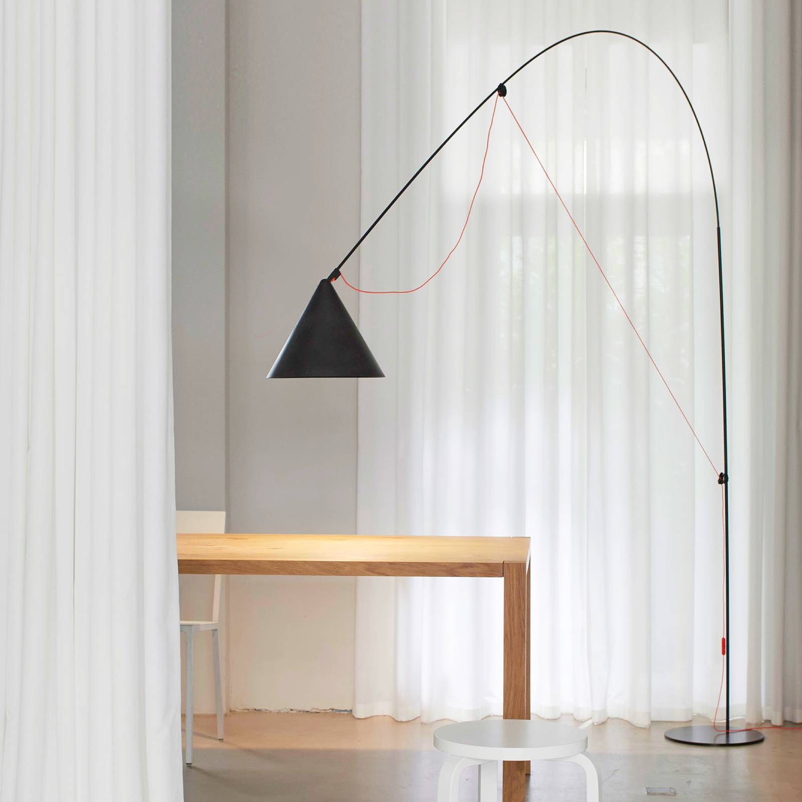 midgard AYNO XL lampadaire noir/orange 3 000 K