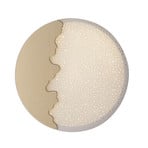 Chic LED wall light, round, gold/relief