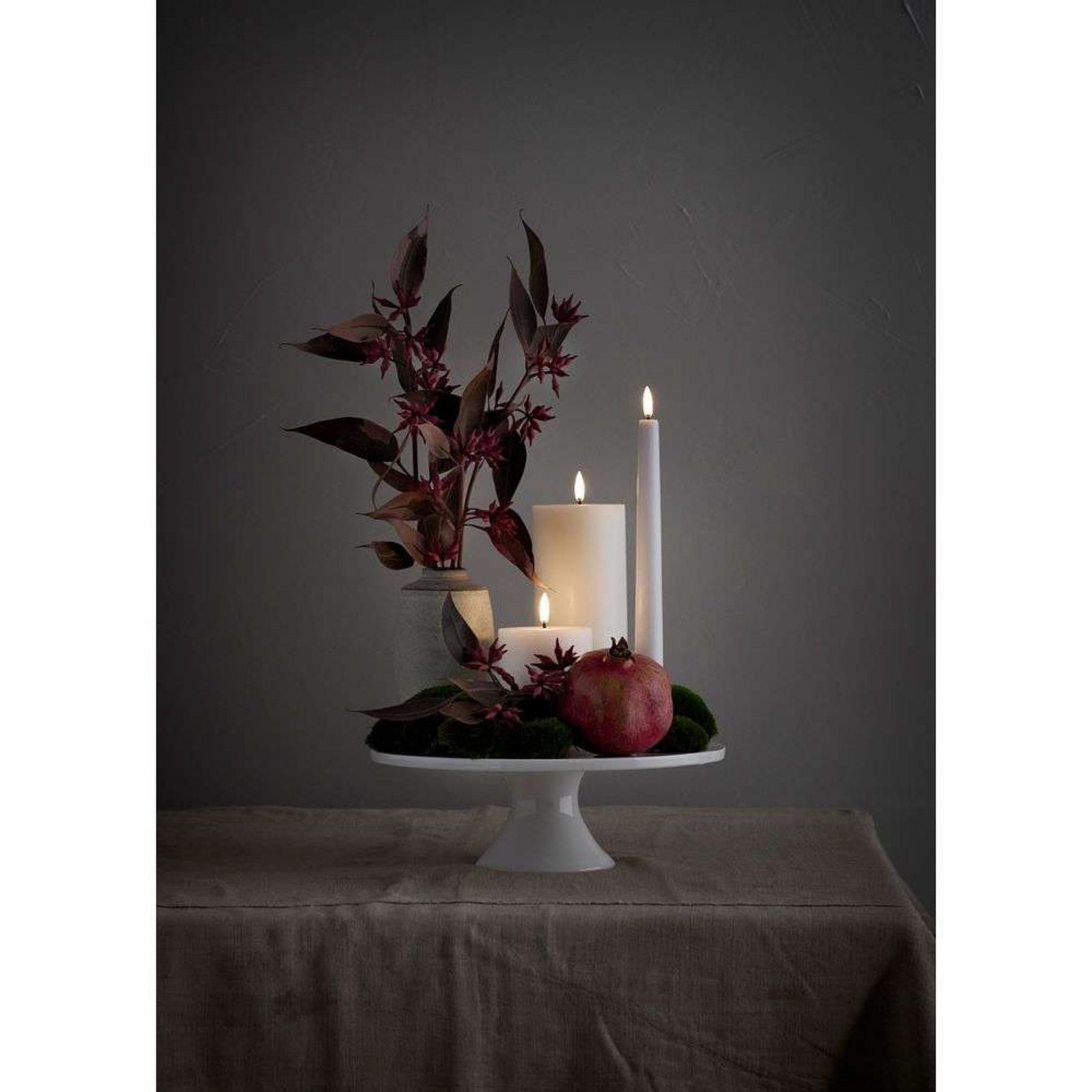 Pillar candle LED Nordic White 7,8 x 10 cm - Uyuni Lighting