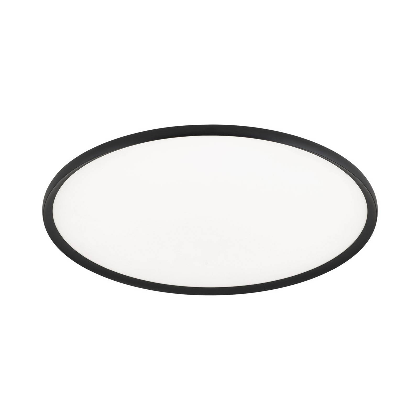 LED-Deckenlampe Kant, Ø 80 cm schwarz, CCT Metall/Kunststoff
