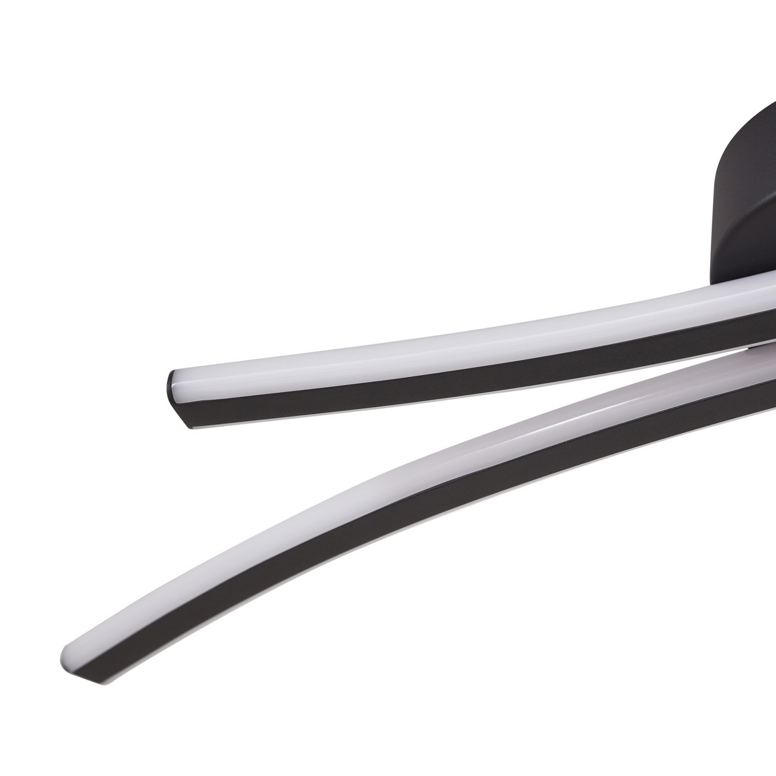 Ravion LED-loftlampe, 90 cm, sort, 3.000 K - Lindby