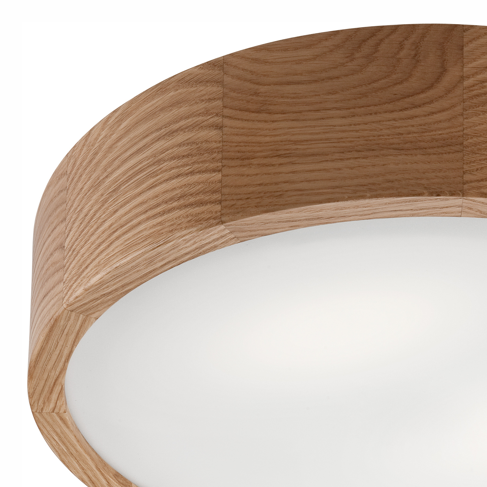 Envostar Caspian ceiling light, Ø 37 cm, IP54, oak