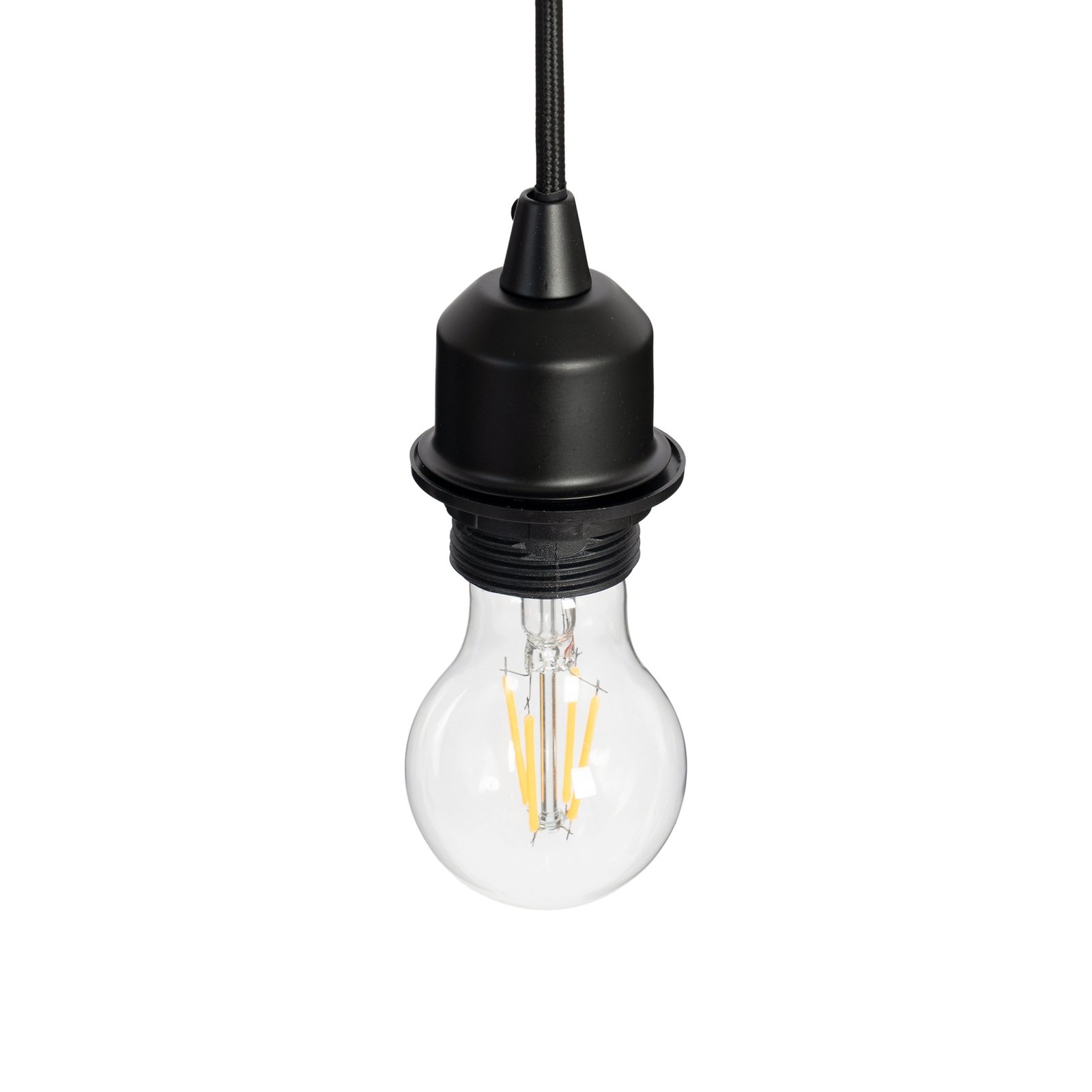 Lindby suspension Aralena, noir/or, 3 lampes, métal