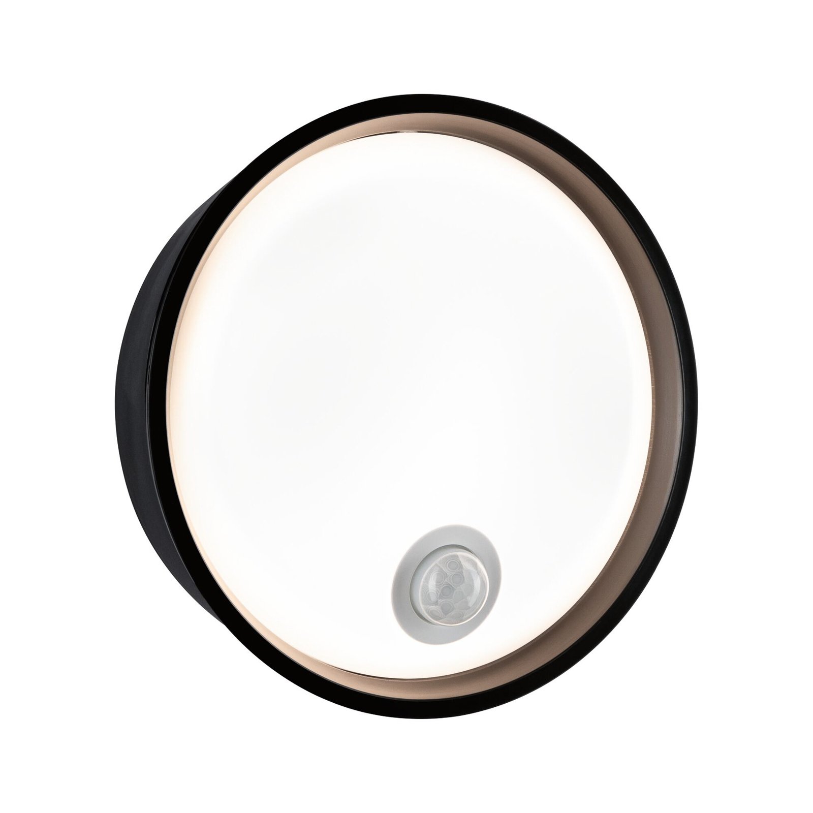 Platomo Utomhus Vägglampa m/Sensor SWR Svart - Paulmann