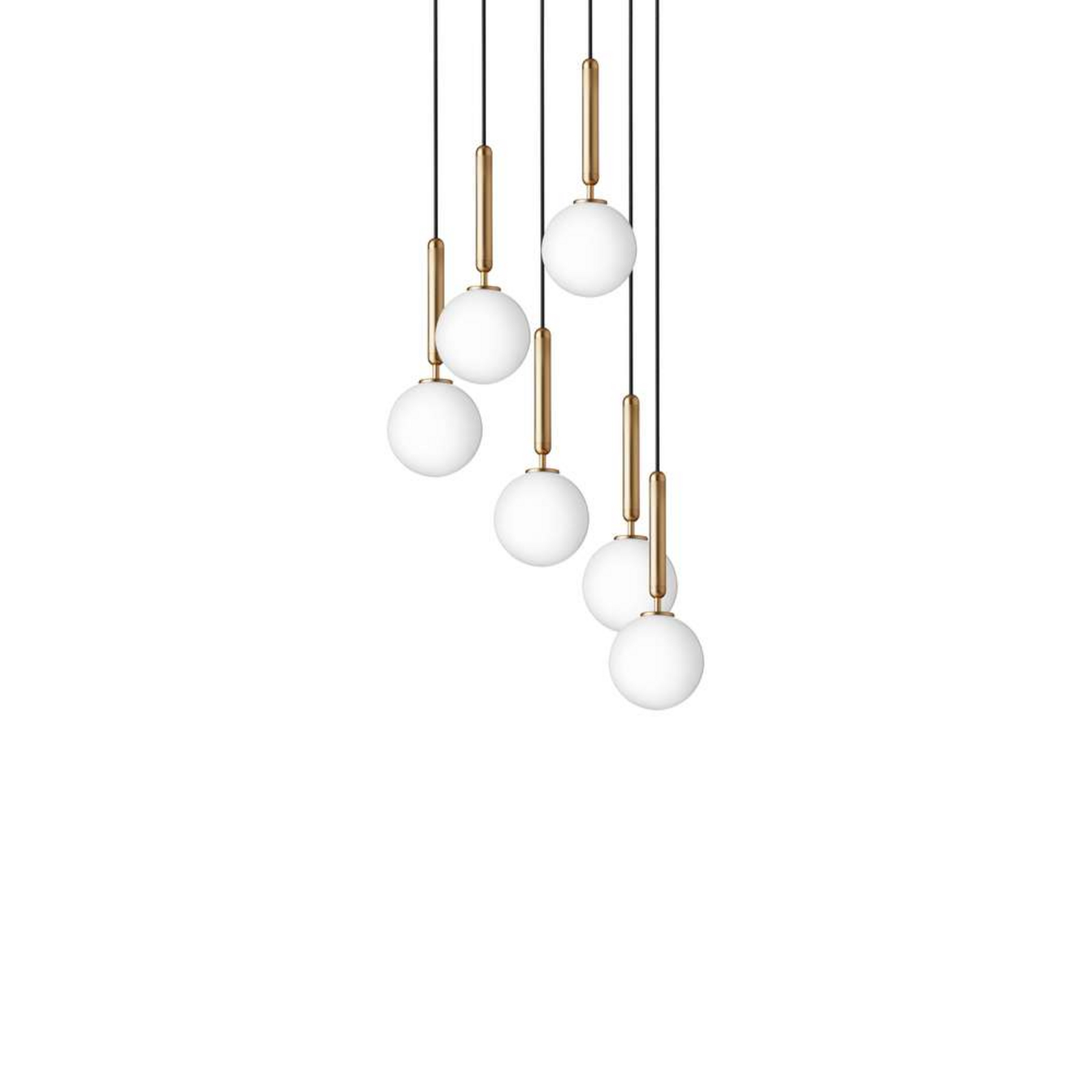 Miira 6 Candelabru Brass/Opal White - Nuura