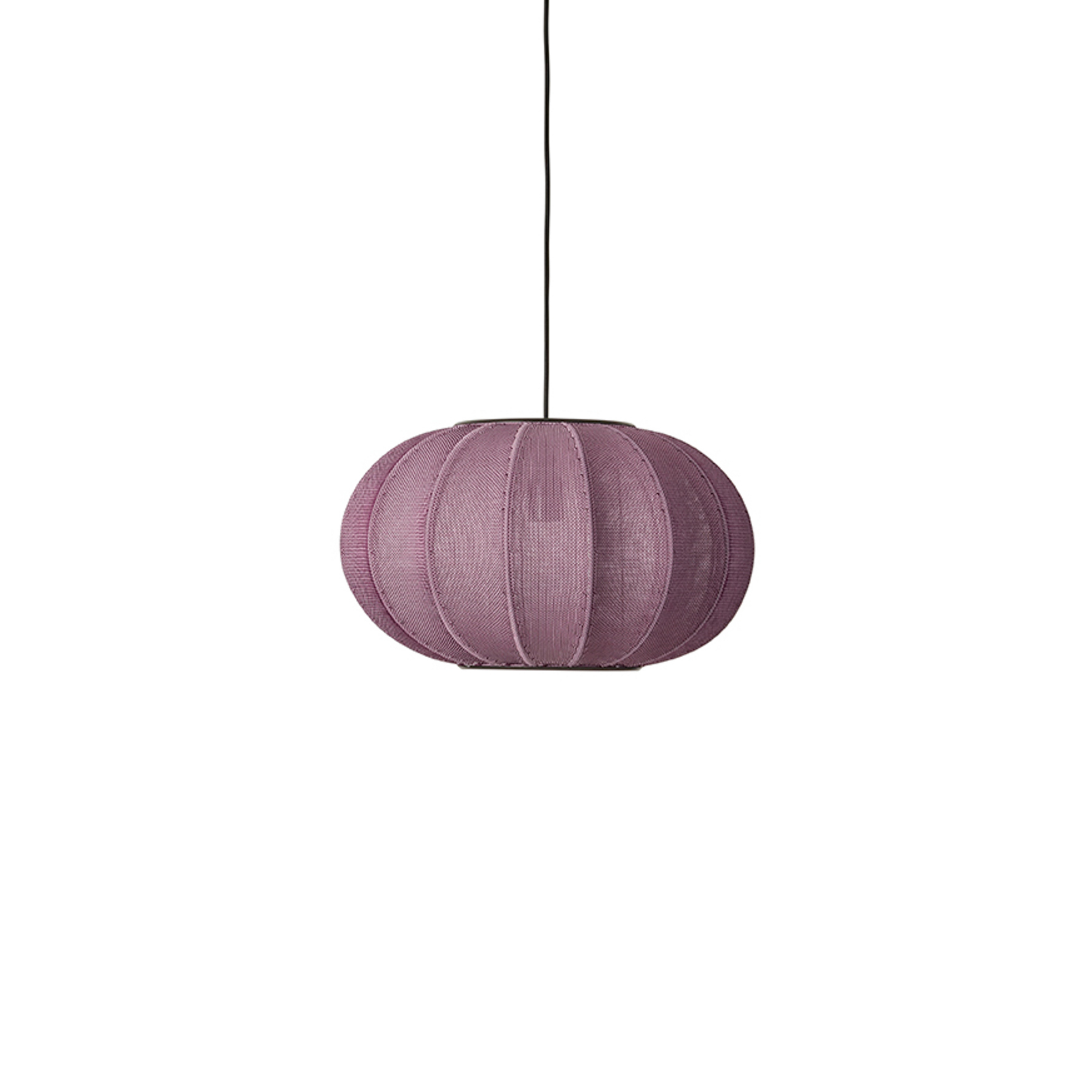 Knit-Wit 45 Oval Pendant Light, Red, E27 - Handmade
