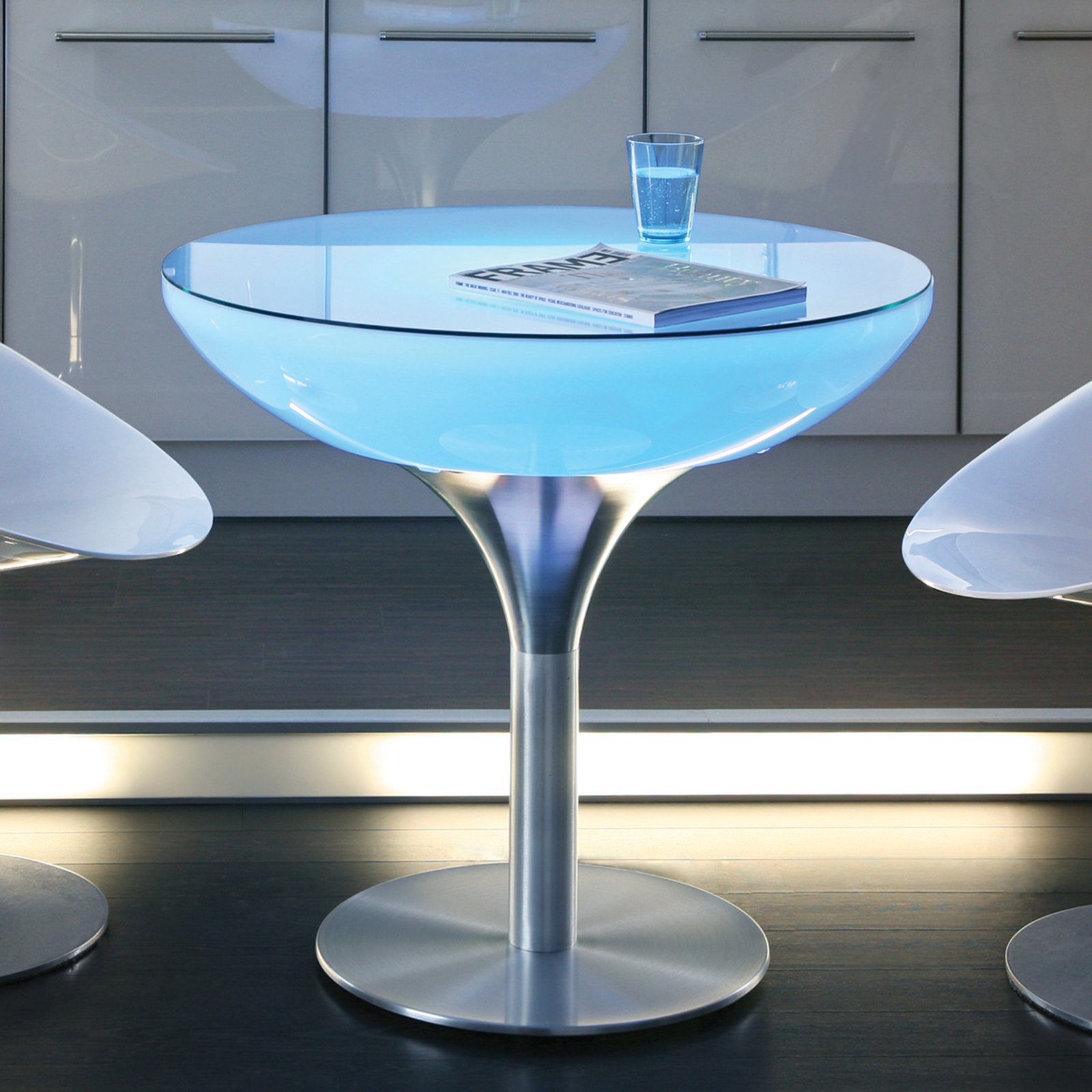 Table lumineuse ronde LOUNGE hauteur 75 cm