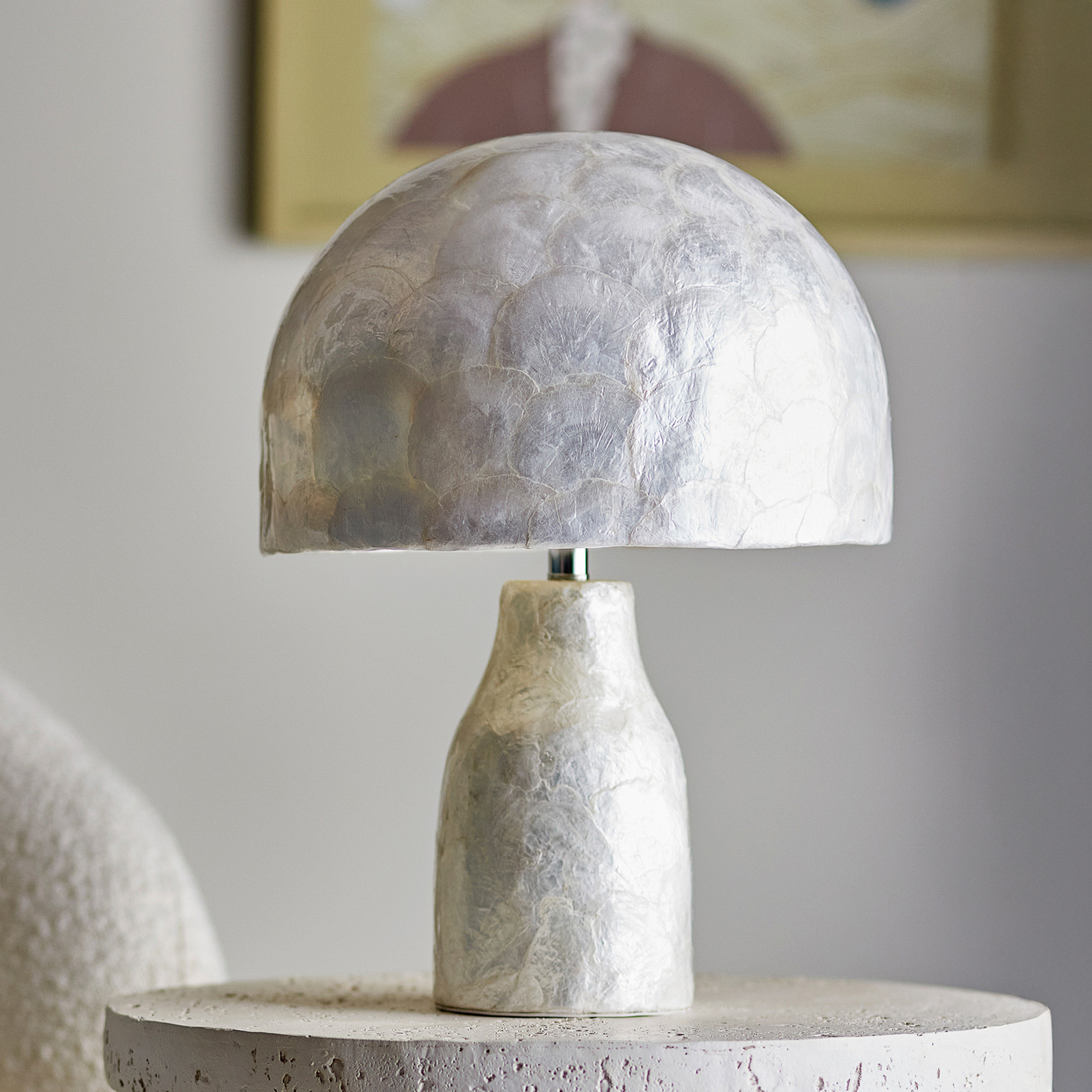 Lampe de table Adria, nacrée, hauteur 43 cm, E27 - Bloomingville
