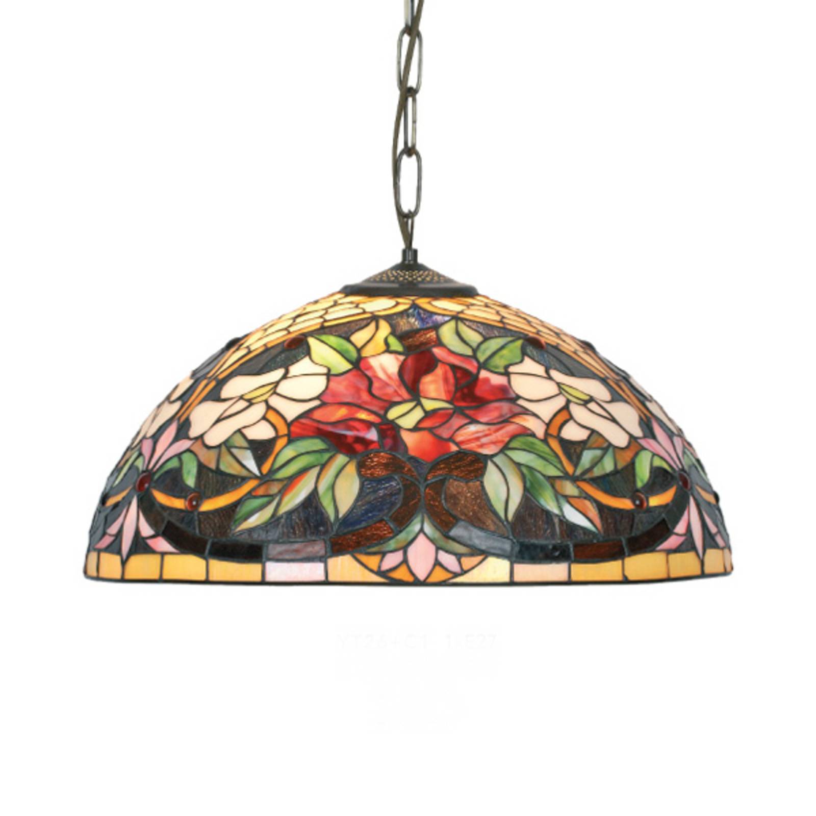 Hanglamp Ariadne in Tiffany-stijl 2-lichts